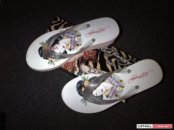 Addias shoes size 8 , Ed hardy girls shoes size 8,
