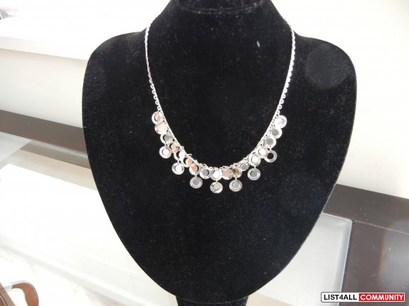 stylish silver necklace