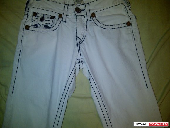 all white true religion jeans