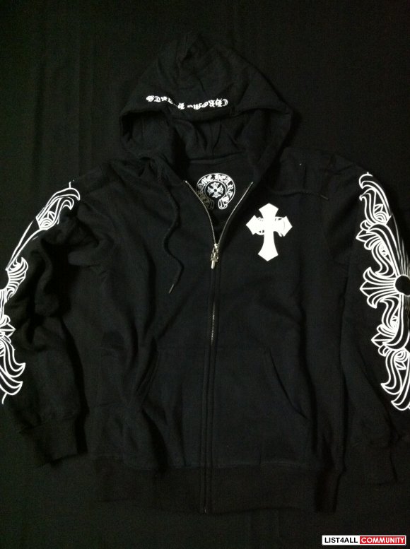Brand New Chrome Hearts Hoodie (with leather)