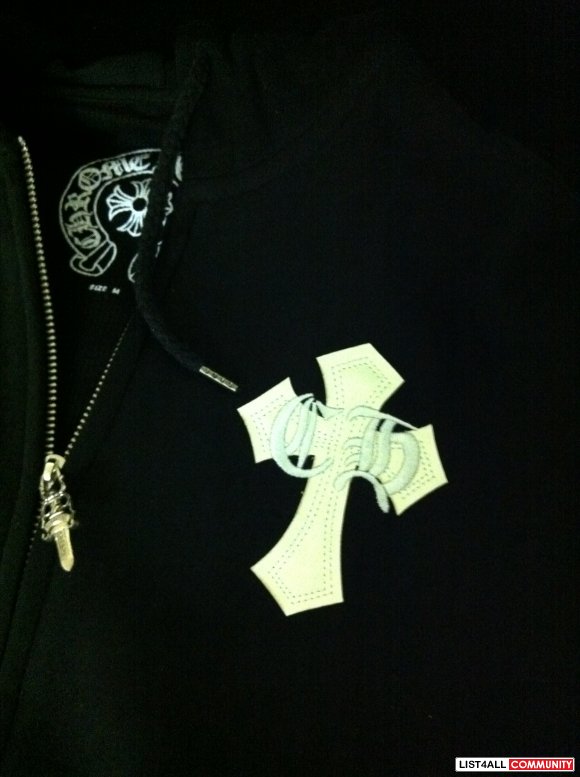 Brand New Chrome Hearts Hoodie (with leather)