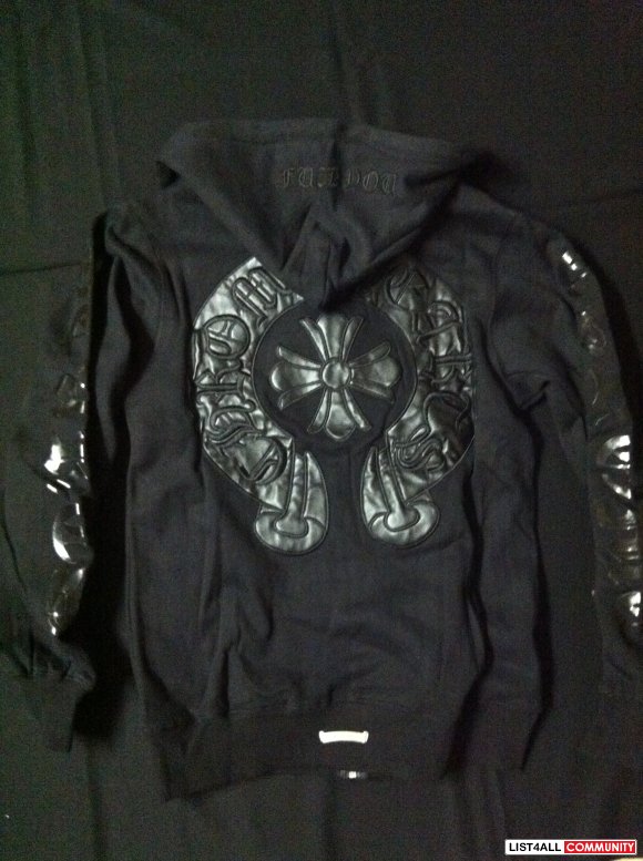 black chrome heart hoodie