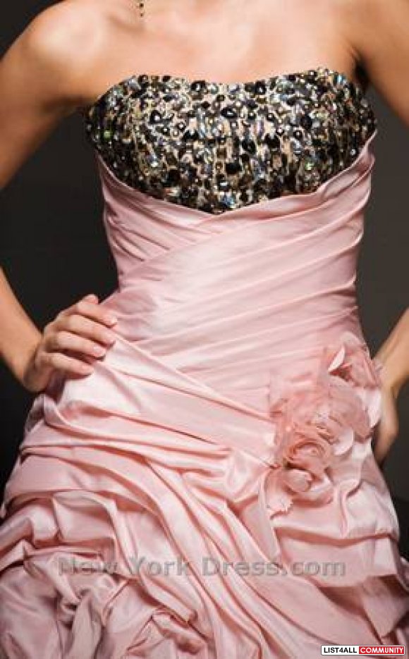 Tony Bowls Pink Leopard Prom Dress $ 450