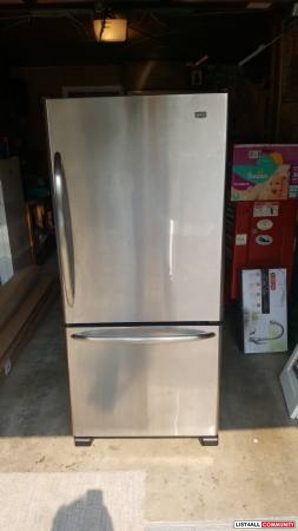 Maytag stainless fridge - $200 (Surrey)