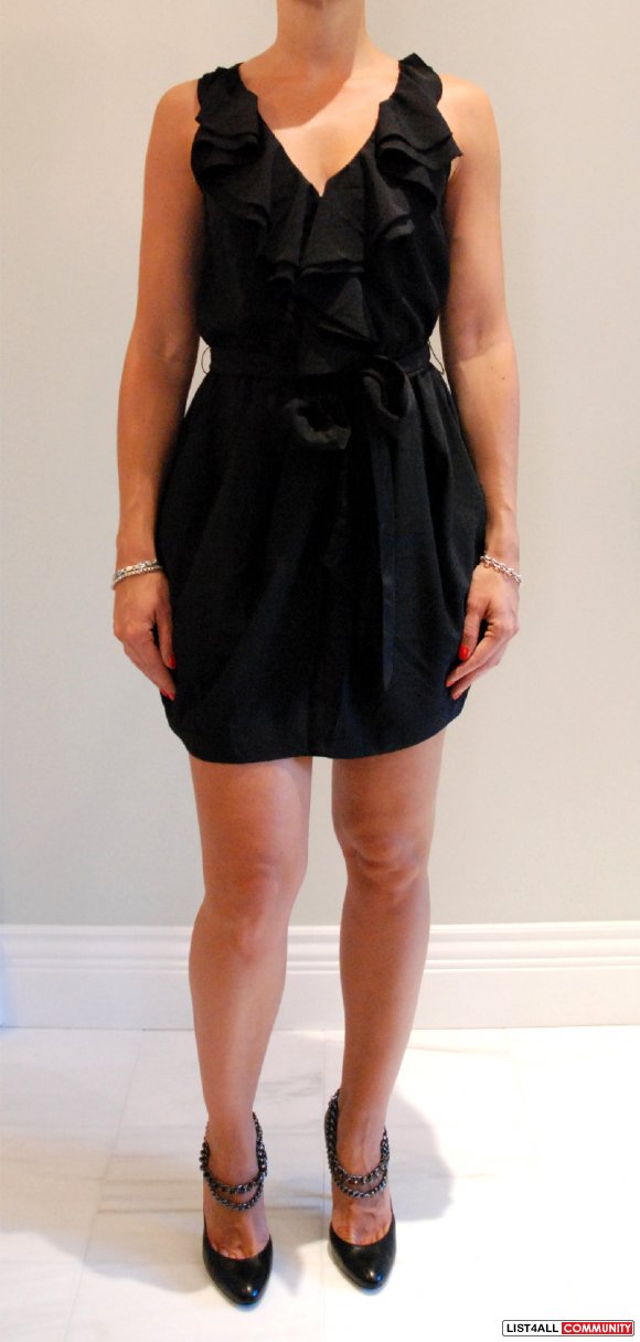 h&m black mini dress