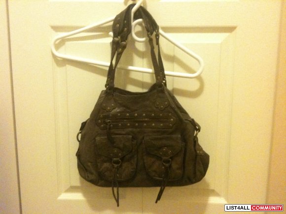 steve madden brown leather purse