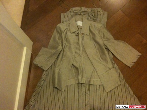 Grey tank, skirt, and blazer set - size 6