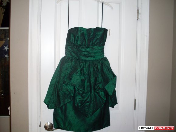 Hunter Green Evening Dress- Small