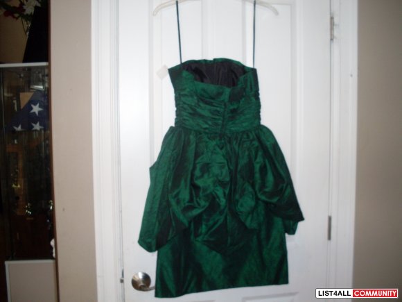 Hunter Green Evening Dress- Small