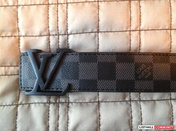 Louis Vuitton Initials Damier Black Graphite Belt 36/90