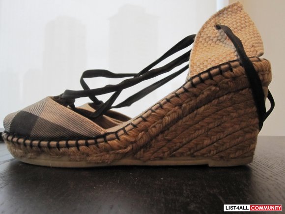 burberry espadrille wedges
