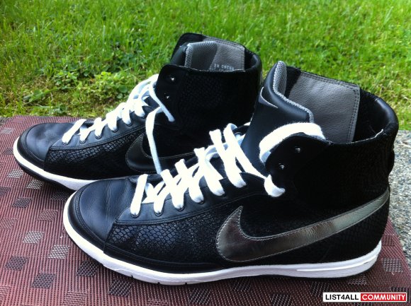 nike high tops with black check