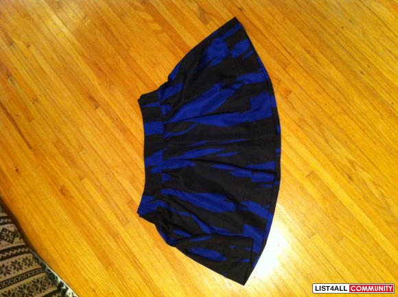 Blue and Black Skirt Size M