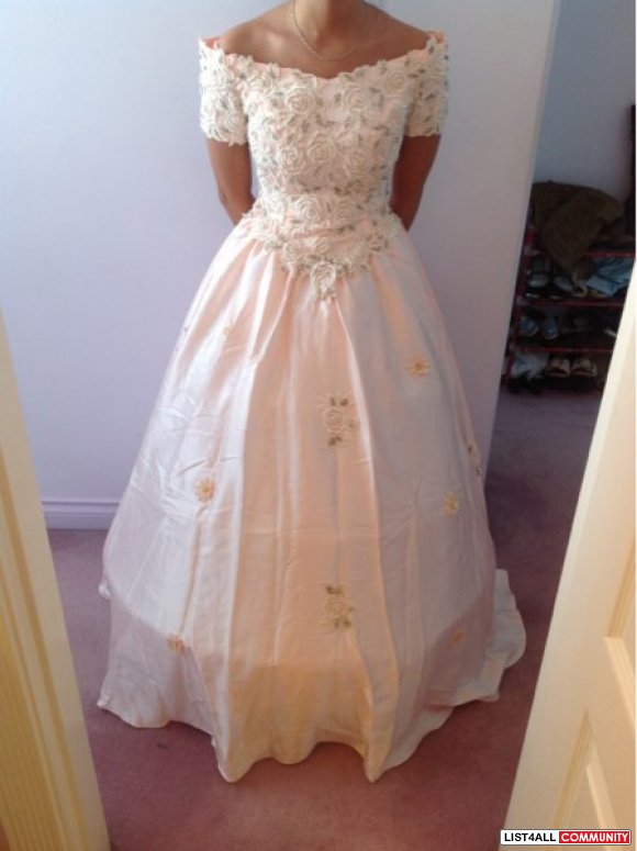 light peach color gown