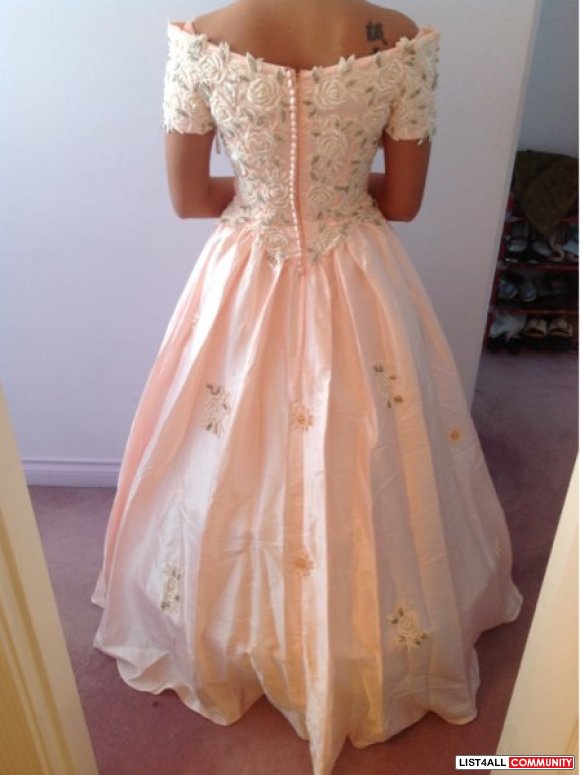 light peach color gown