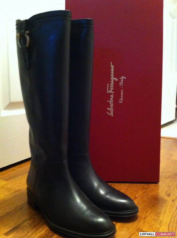 ferragamo riding boots