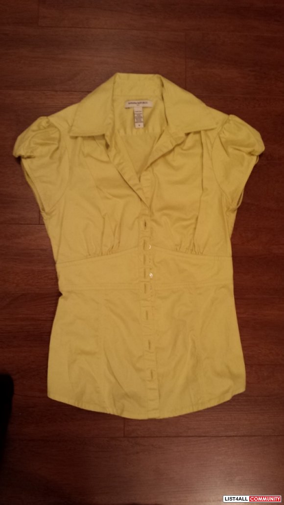 womens yellow dress shirt