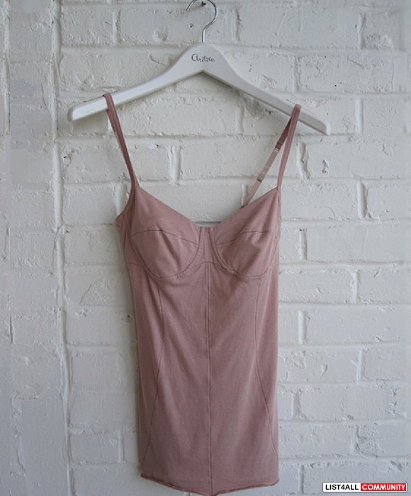 XS Aritzia/Wilfred Bustier Tank Maroon