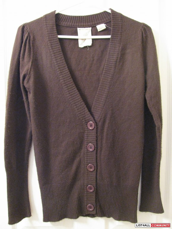 Brown Knit Cardigan Size M/L