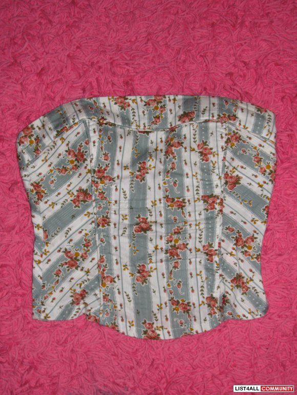 Dollhouse Cropped Floral Corset Size S