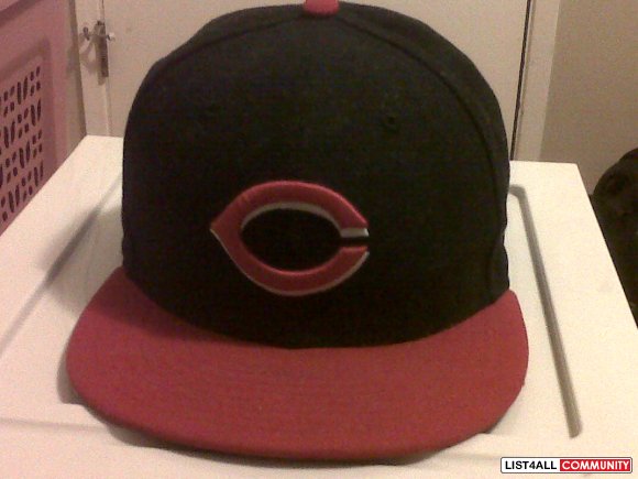 back and red new era C hat