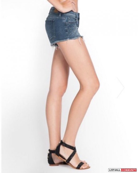Guess KATE CUTOFF DENIM SHORTS WITH STITCHING