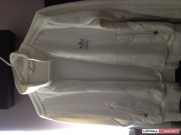 Adidas White Zipper Jacket Size M