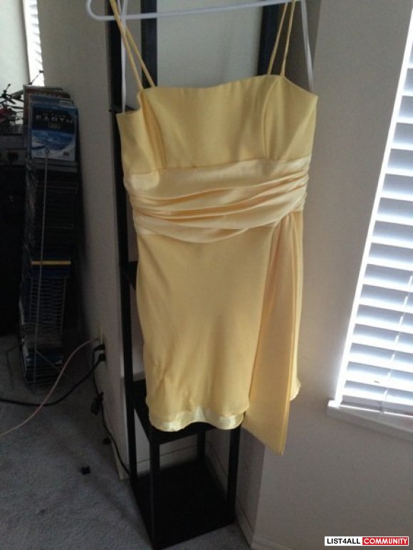 Yellow Bridesmaid Dress with Shawl