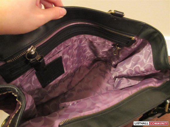 100% Authentic COACH purple suede tote Handbag