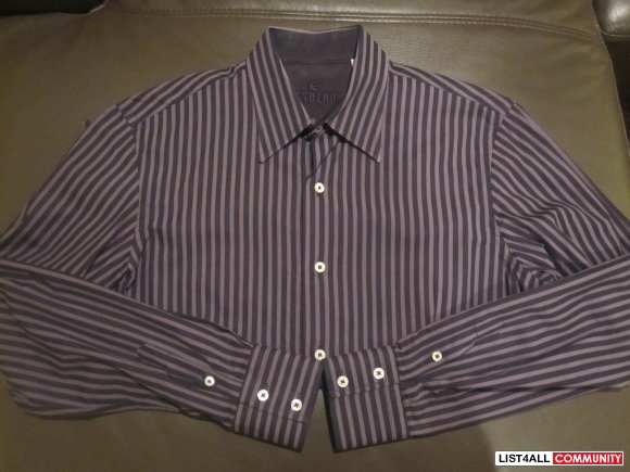 Endero Black/Grey Striped Button-Up Shirt