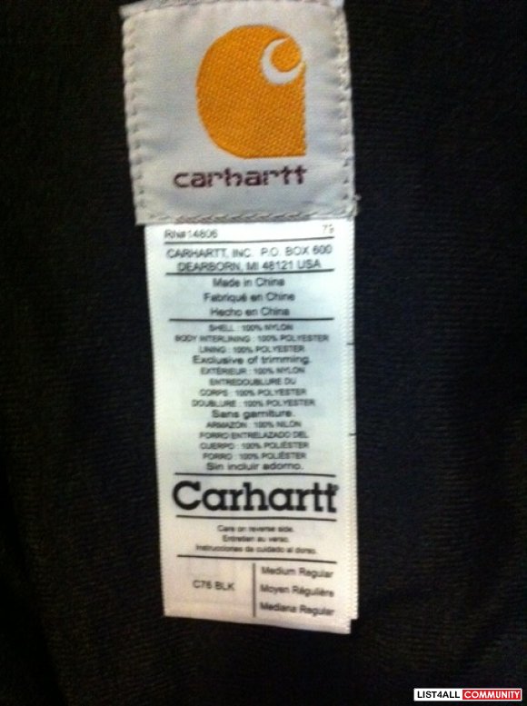 Brand New – Men’s Carhartt Coat, Size Regular/Medium