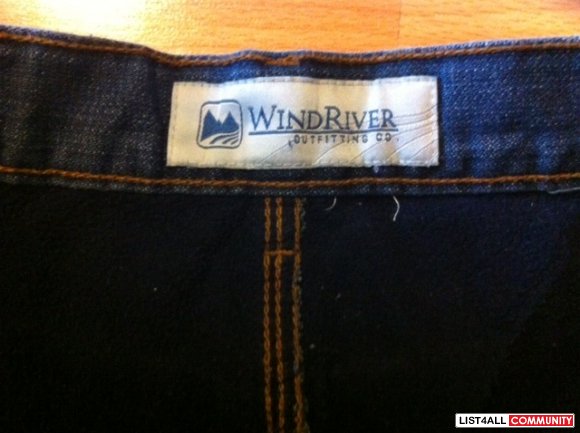 Brand New – Men’s Insulated WindRiver Jeans, Size 32x30