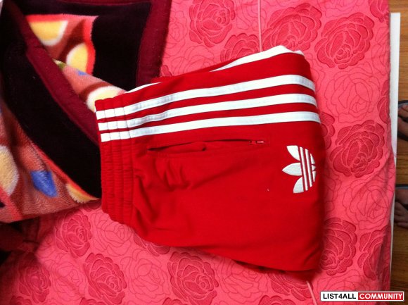 small red firebird track pants