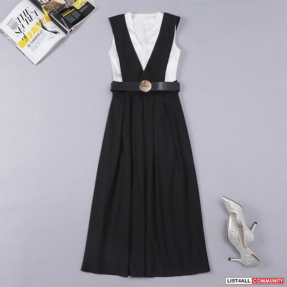 Monochrome maxi dress