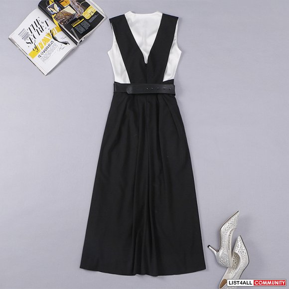 Monochrome maxi dress