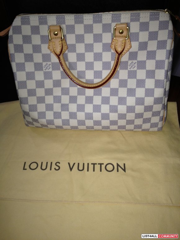 Louis Vuitton &quot;Speedy 30 cm&quot; in Damier Azur :: designerbag :: List4All