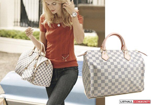 Louis Vuitton &quot;Speedy 30 cm&quot; in Damier Azur :: designerbag :: List4All