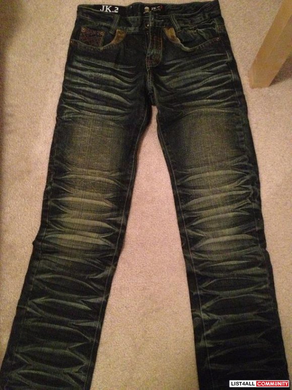 Taiwan Fashion acid bleached jeans