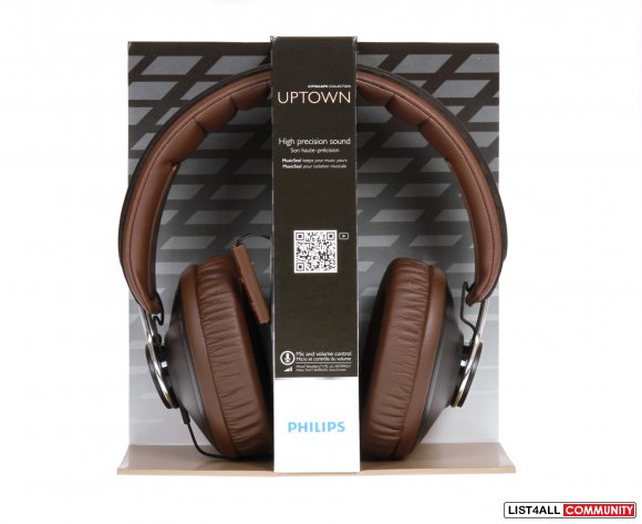 Philips CitiScape Uptown Headphones (Black/Brown & Stainless Steel)