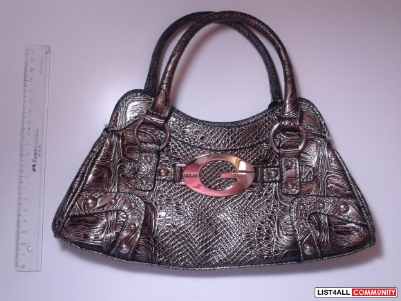 GUESS snake skin pattern handbag (brown)
