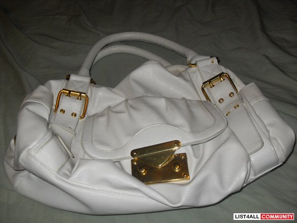 white aldo purse