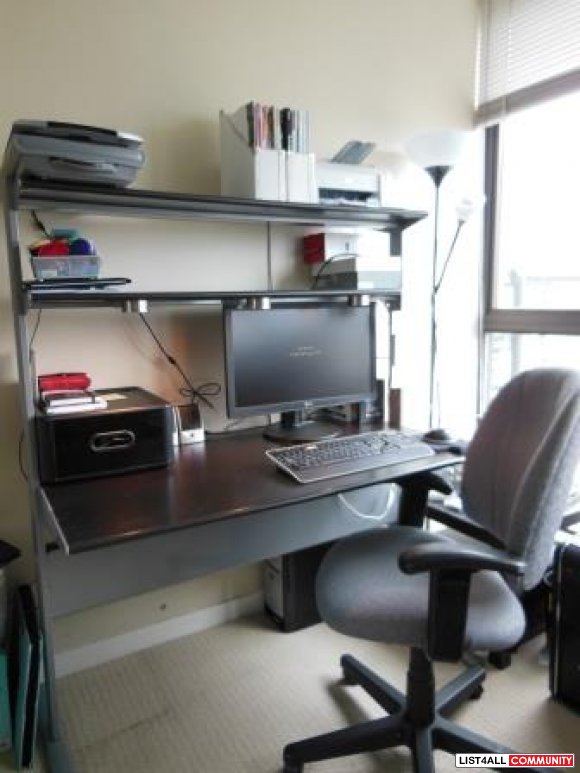 Ikea Fredrik Desk W 2 Shelves And Installed Lighting