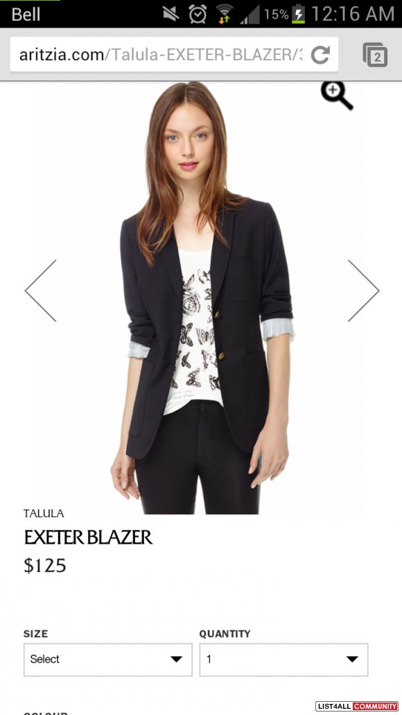 talula exeter blazer sale for $50 firm