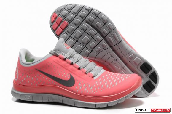 Womens Nike Free 3.0 v4 Pink Black Grey,www.Freerungg.com
