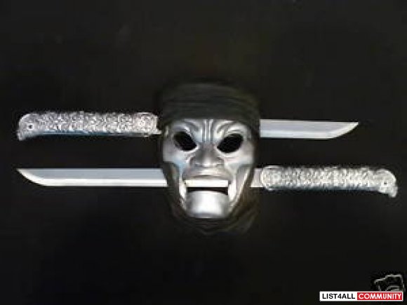 IMMORTAL MASK WITH TWO IMMORTAL SWORDS
