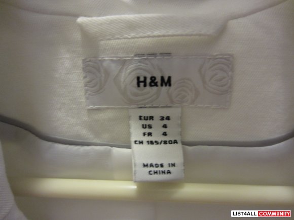 BRAND NEW H&M White Blazer