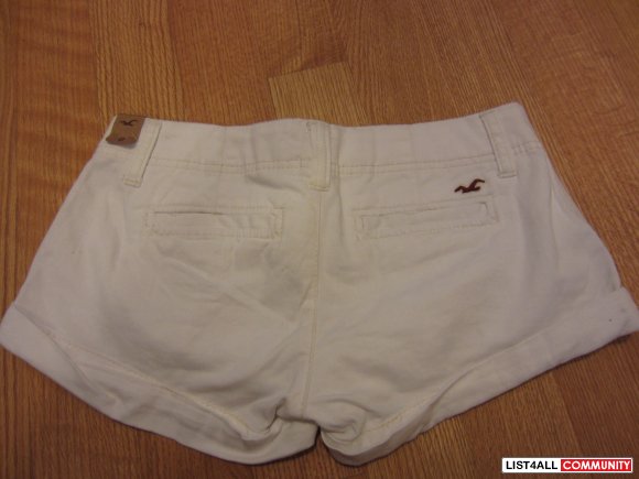 BRAND NEW Hollister White Shorts size 0
