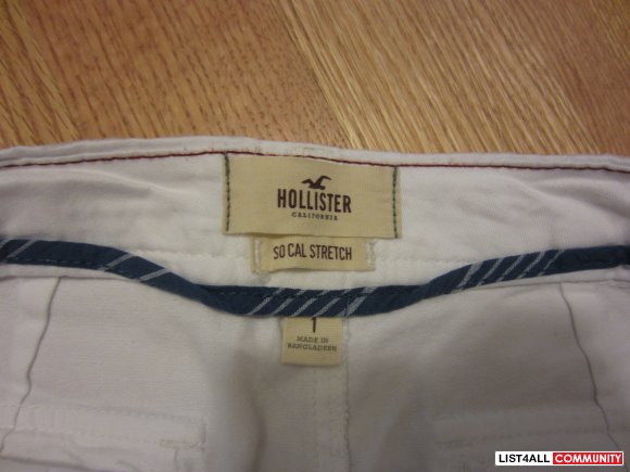 Hollister White Shorts size 1