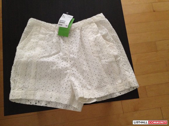 H&M White Shorts - With Tags Attached - Size 2