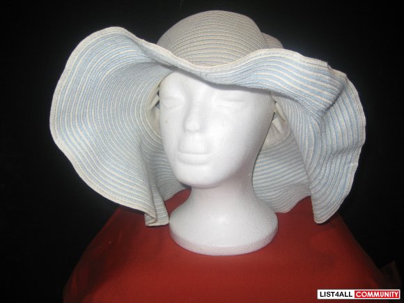 Blue and White stripped Hat